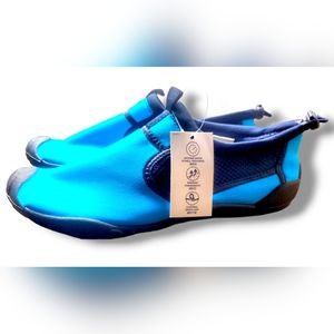 land s end water aqua socks womens Blue Swim Shoes Beach  Size 7/8